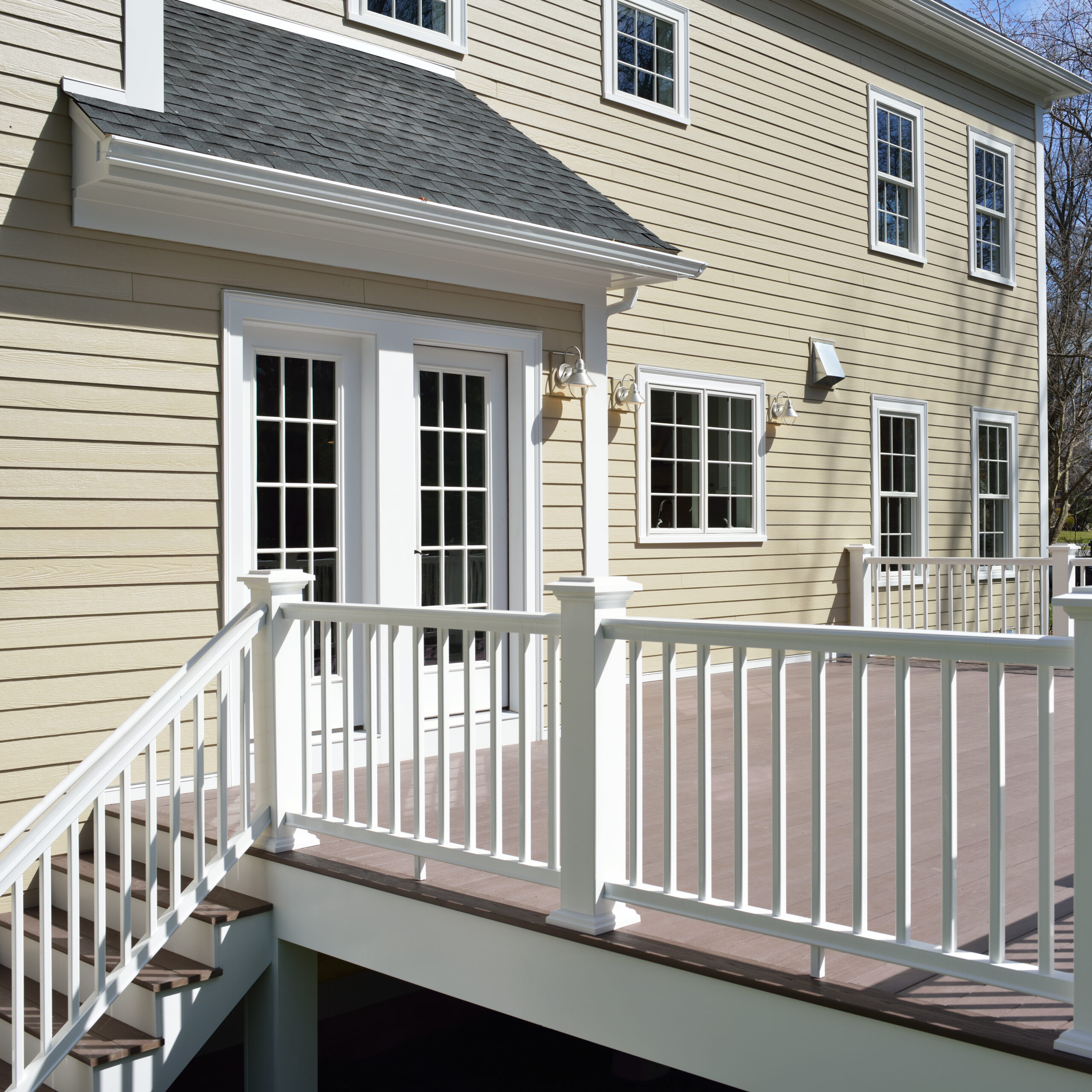 Garden deck and french doors