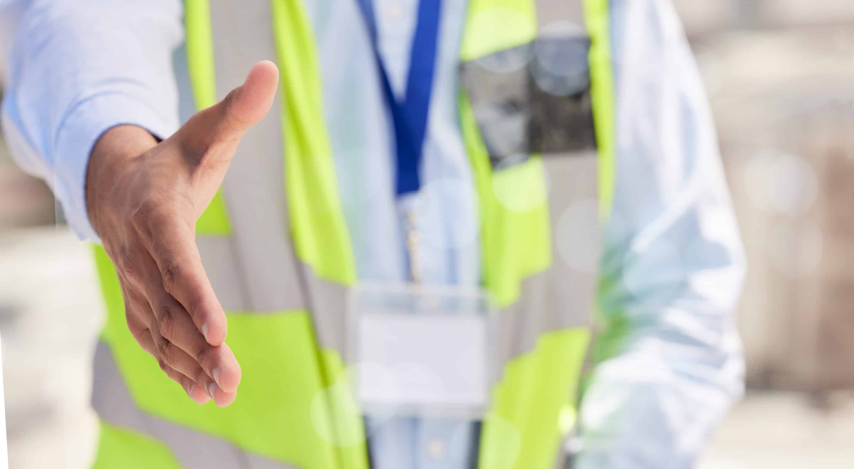 shaking hands and offer for partnership